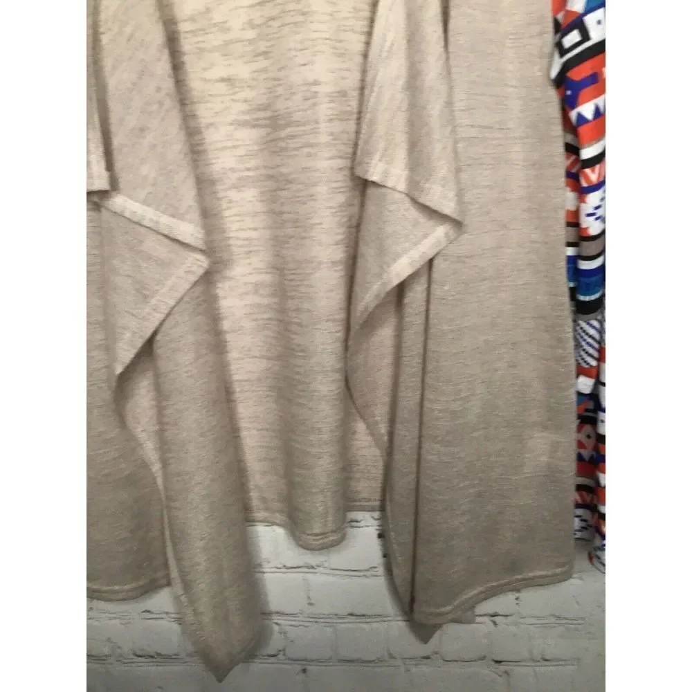 MISSLOOK Women’s Sweater Gray Open Cardigan‎ Tribal Lightweith size XL